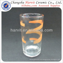 Glas Trommel Tassen Tassen in China / Glaswaren Großhandel China Fabrik / Siebdruckmaschine Glas Cup